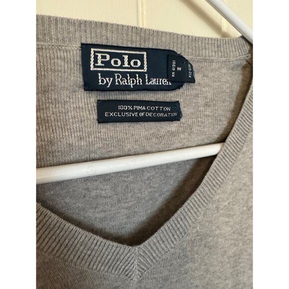Polo Ralph Lauren Pima Cotton Mens V Neck Sweater M - Picture 3 of 5